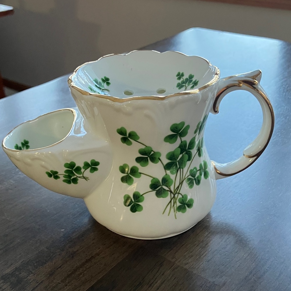 Shamrock Patterned Ceramic shaving Mug